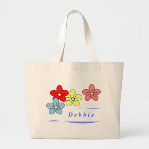 Personalisierte BlumenTaschen-Taschen Jumbo Stoffbeutel