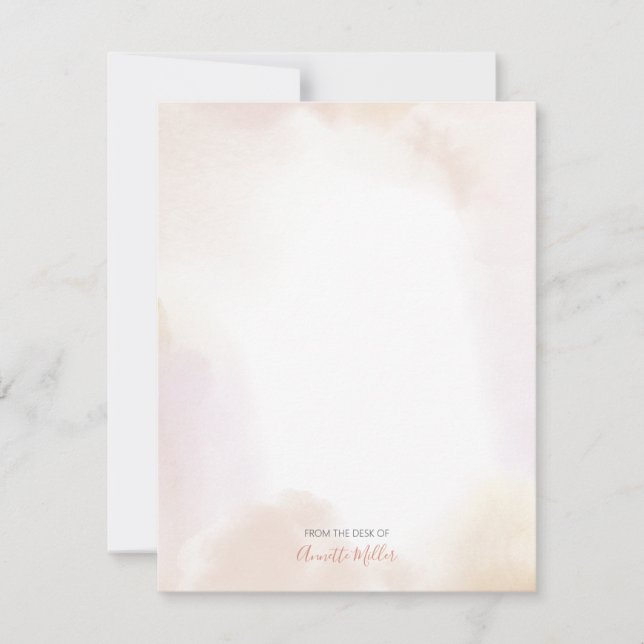 Personalisierte Blush-Wash-Karte Mitteilungskarte (Vorderseite)
