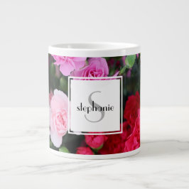 Personalisierte Blüten, rosafarbene Nelkensorte mi Jumbo-Tasse