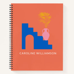 Personalisierte boho-bright botanische Formen Notizbuch