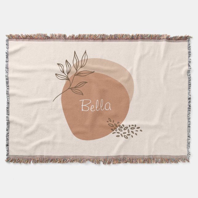 Personalisierte boho minimalistisch decke (Vorderseite)