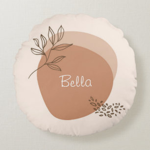 Personalisierte boho minimalistisch rundes kissen