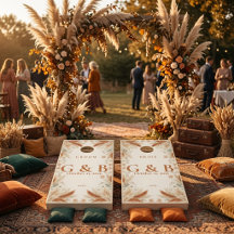 Personalisierte Boho-Pampasgras-Hochzeit