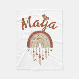 Personalisierte Boho-Regenbogen-Babydecke mit indi Fleecedecke