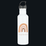 personalisierte Boho-Regenbogenkinder Edelstahlflasche<br><div class="desc">Diese personalisierte Edelstahl-Wasserflasche präsentiert sich in einem gediegenen Regenbogendesign.  Personalisieren Sie mit jedem Namen.  Macht ein großartiges Geschenk für Geburtstage,  Weihnachten und jede andere Gelegenheit.</div>