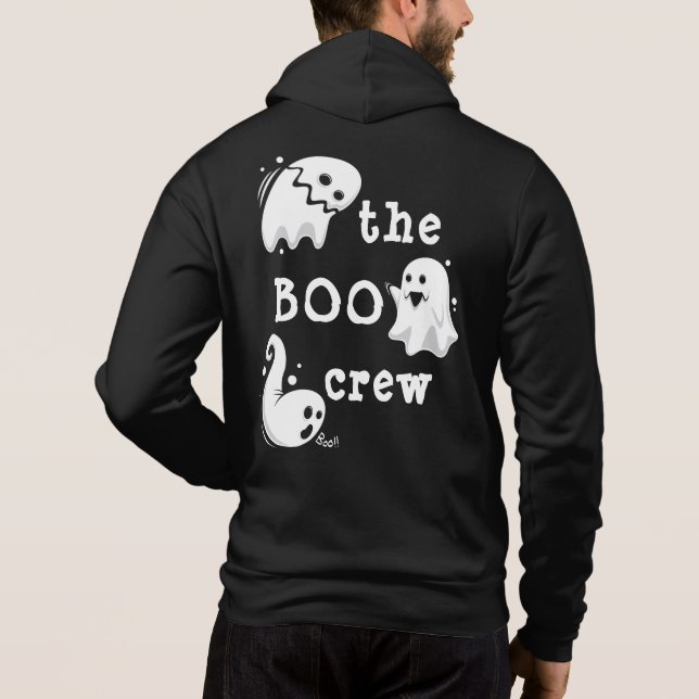 Personalisierte Boo-Crew-Geister | Halloween Hoodie (Rückseite)