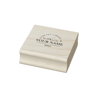 Personalisierte Book-Briefmarke mit schwarzem Text Gummistempel