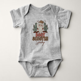Personalisierte Boot Scootin Spooky 1. Halloween Baby Strampler