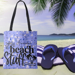 Personalisierte Boote "Strandartikel" Tasche