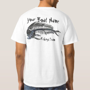 Personalisierte Boots-Name Mahi Fishbones T-Shirt