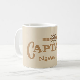 Personalisierte Bootsschale Kapitäns Kaffeetasse