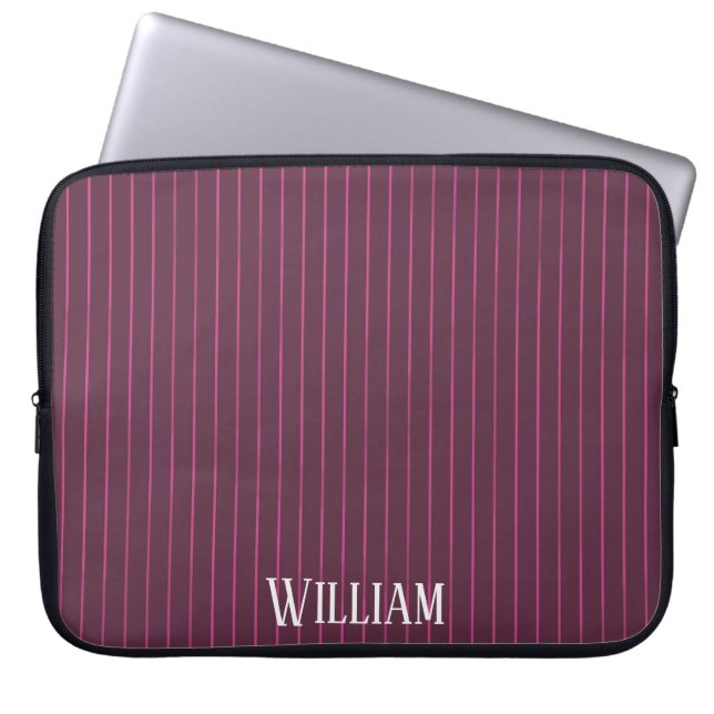 Personalisierte Bordeaux Laptopschutzhülle (Vorderseite)