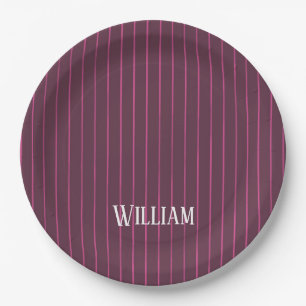 Personalisierte Bordeaux Pappteller