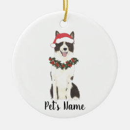 Personalisierte Border Collie Keramik Ornament
