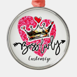 Personalisierte Boss Lady Ornament Aus Metall