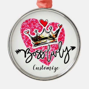 Personalisierte Boss Lady Ornament Aus Metall