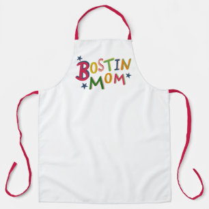 Personalisierte Bostin Mama Schwarzes Land Schürze