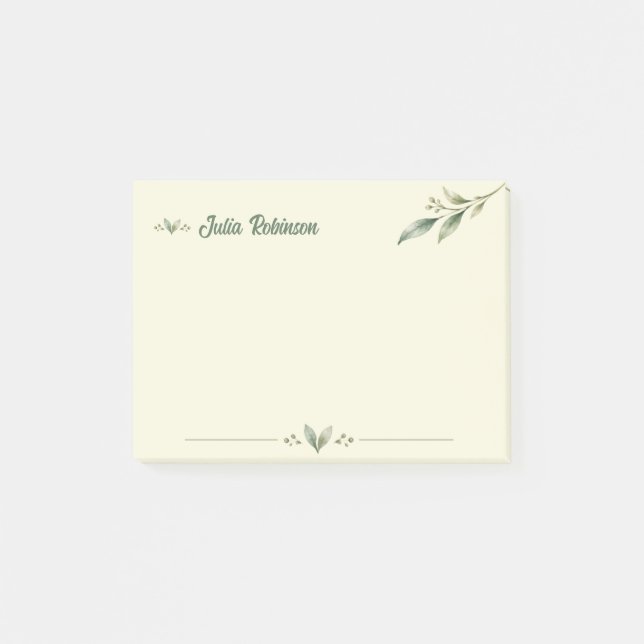 Personalisierte Botanical Zen Post-it® Notizen (Vorderseite)