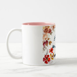 Personalisierte botanische florale Tasse für Mum