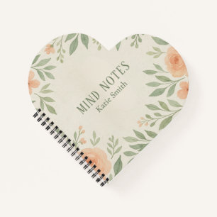 Personalisierte botanische Wasserfarbe Notizbuch