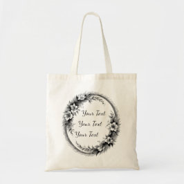 Personalisierte botanische Wildblumentasche Tragetasche