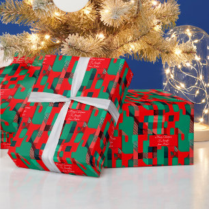 Personalisierte Botschaft an das moderne abstrakte Geschenkpapier
