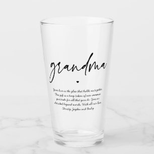 Personalisierte Botschaft an Oma Elegante Typograf Glas