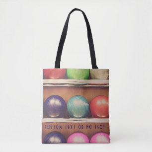 Personalisierte Bowlingkugeln in farbenfroh Tasche