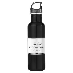 Personalisierte Bowtie-Hochzeitsgeschenke für Trau Edelstahlflasche