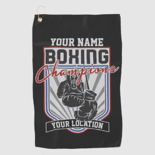 Personalisierte Box-Champions Boxer Fitnessstudio Golfhandtuch