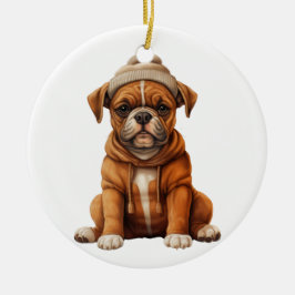 Personalisierte Boxer Dog Art Keramik Ornament