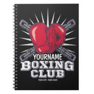 Personalisierte Boxhandschuhe Fighter Champion Box Notizblock