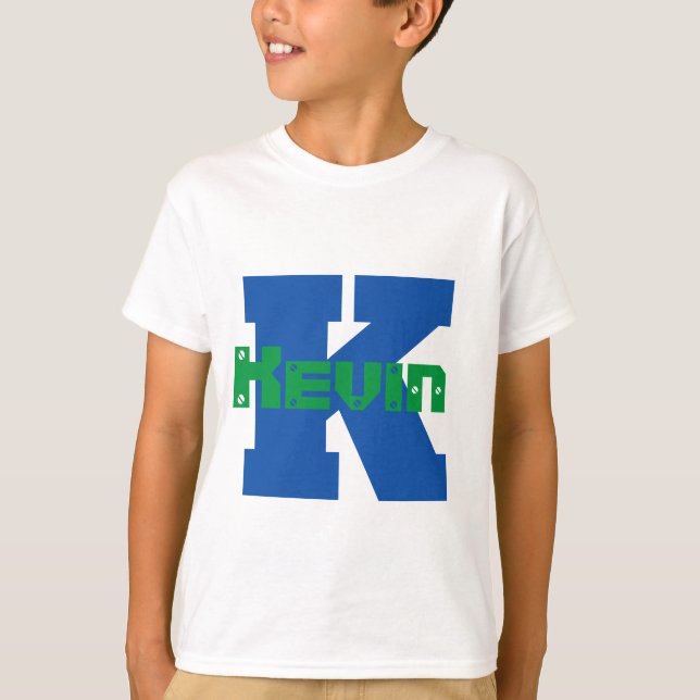 Personalisierte Boys mit Anfangsmonogramm T-Shirt (Vorderseite)