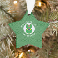 Personalisierte brasilianische Weihnachts-Engelsfl