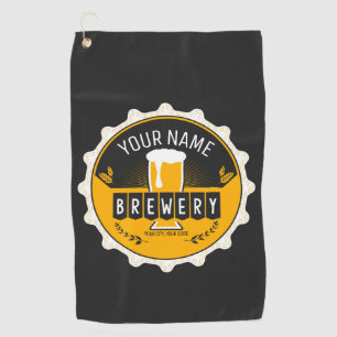 Personalisierte Brauerei Bierflasche Bar Golfhandtuch