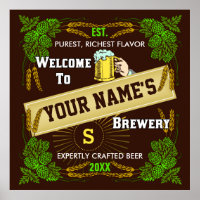 Personalisierte Brauerei / BierWillkommenszeichen