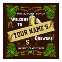 Personalisierte Brauerei / BierWillkommenszeichen