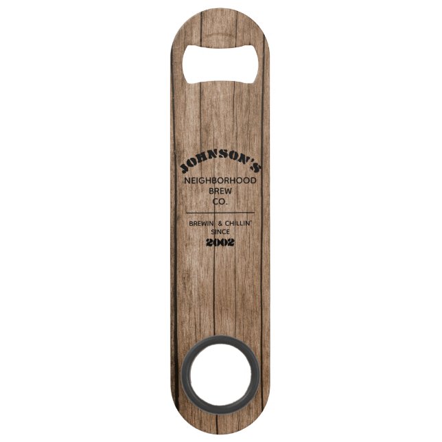 Personalisierte Brauerei-individuelle Name-Vorlage Speed Flaschenöffner (Vorderseite)