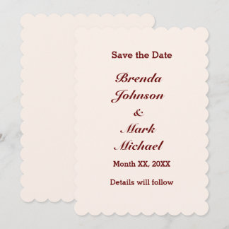 Personalisierte Bräunungs- und Bräutigkarte Save t The Date