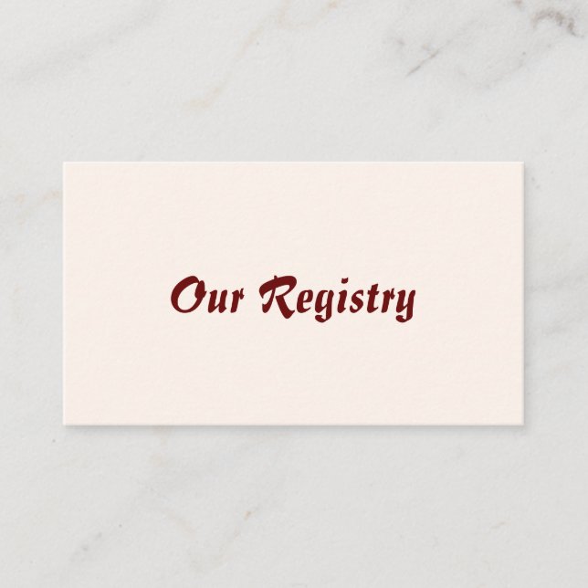 Personalisierte Bräunungs- und Toilettenregisterka Begleitkarte (Vorderseite)