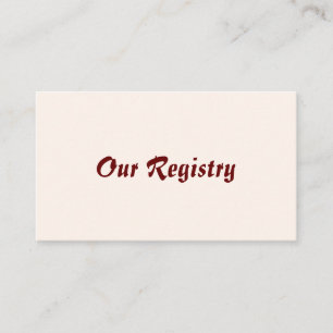 Personalisierte Bräunungs- und Toilettenregisterka Begleitkarte