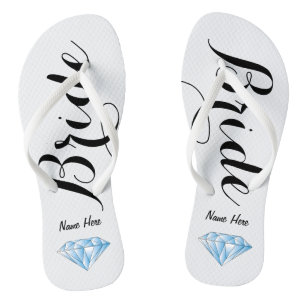Personalisierte Braut drehen Reinfälle mit Flip Flops