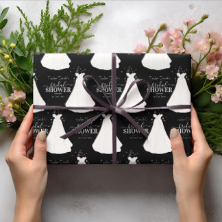 Personalisierte Braut mit langes Brautparty Geschenkpapier