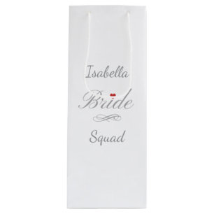 Personalisierte Braut-Squad, benutzerdefinierter J Geschenktüte Für Weinflaschen