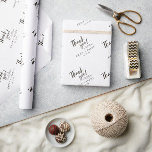 Personalisierte Braut- und Bräutigamen Hochzeit Vi Geschenkpapier