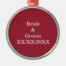 Personalisierte Braut und Erbgut mit Datum Ornament Aus Metall