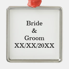 Personalisierte Braut und Erbgut mit Datum Ornament Aus Metall