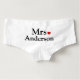 Personalisierte Braut-Unterwäsche Hotpants (Rückseite)