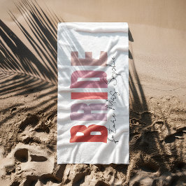 Personalisierte Braut | Zukünftige Frau Individuel Strandtuch