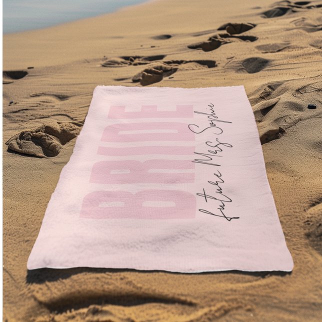 Personalisierte Braut | Zukünftige Frau Individuel Strandtuch (Von Creator hochgeladen)